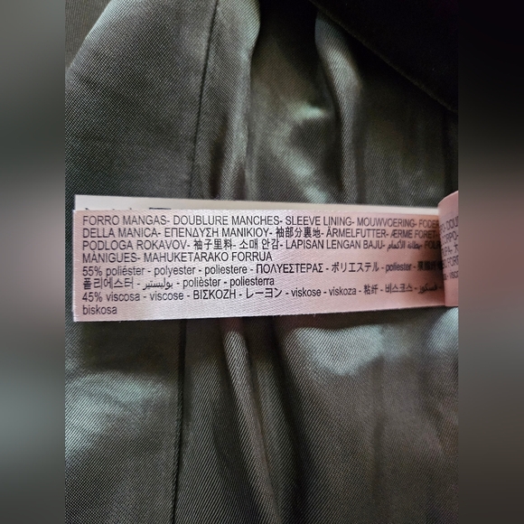 Massimo Dutti Green Velvet Blazer Sz 6 - Picture 13 of 16